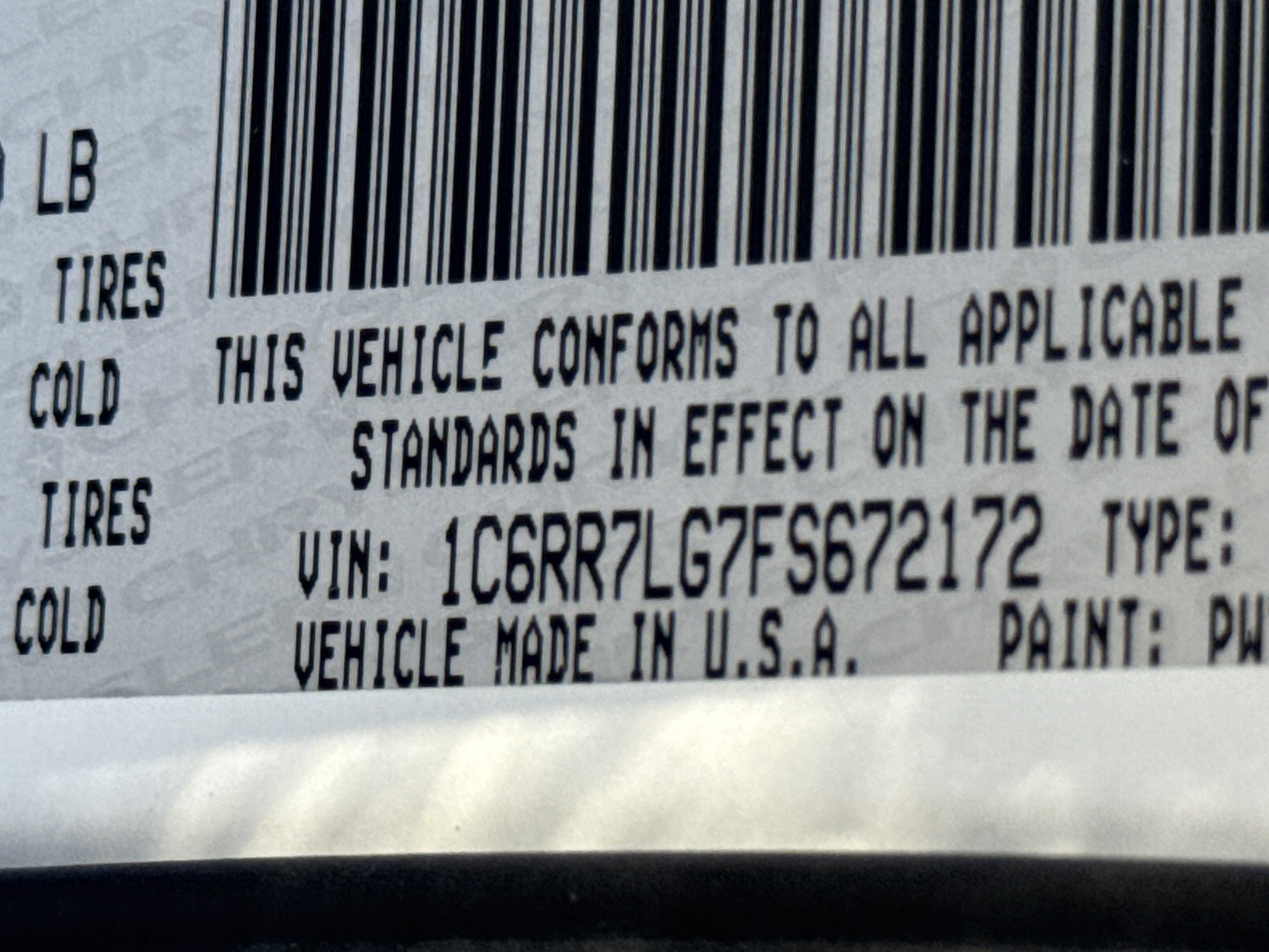 2015 RAM 1500 Big Horn