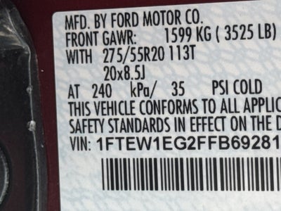 2015 Ford F-150 Platinum