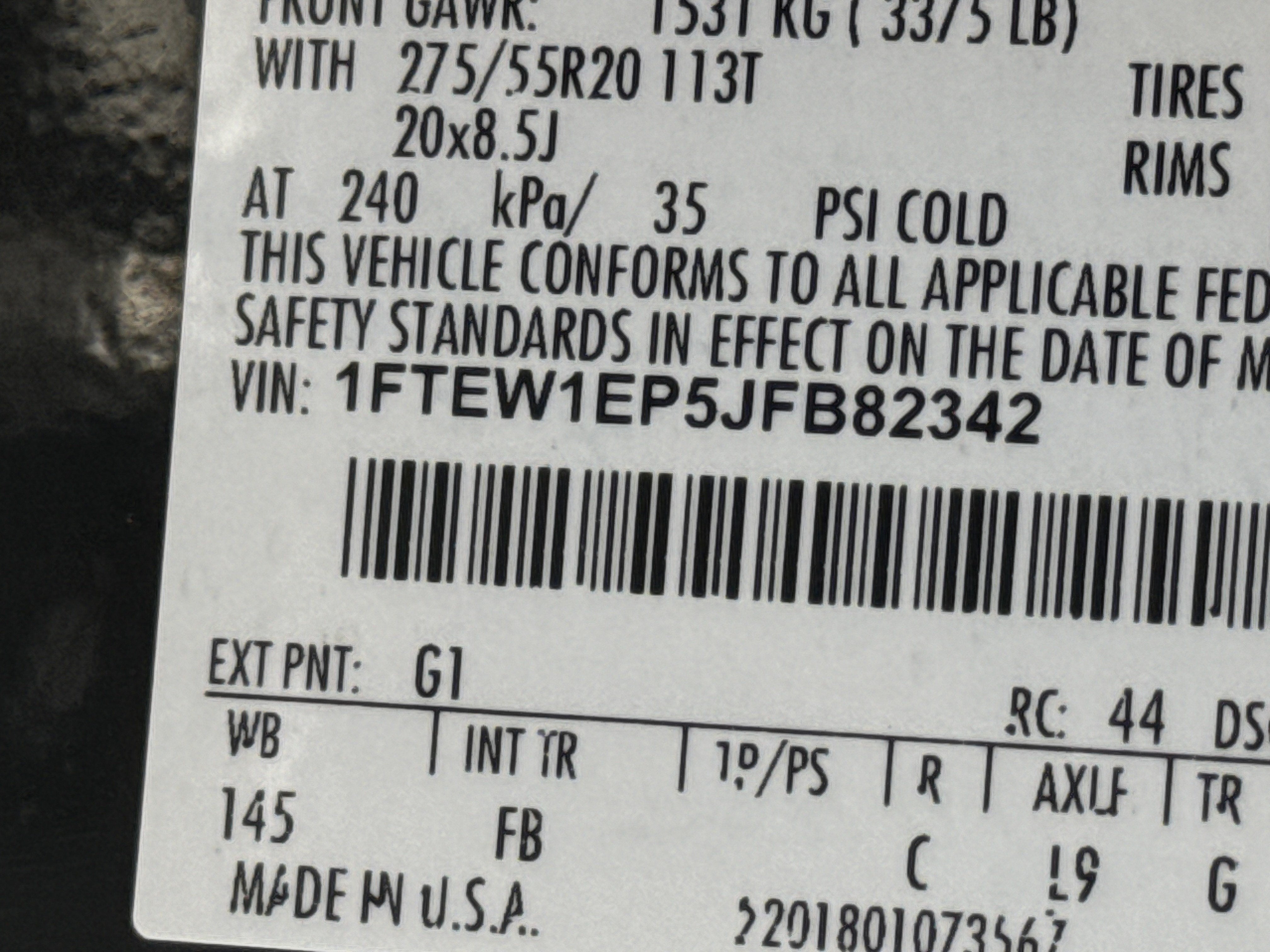 2018 Ford F-150 XLT