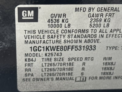2015 Chevrolet Silverado 2500HD Built After Aug 14 LTZ