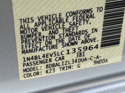 2020 Nissan Altima 2.5 SL