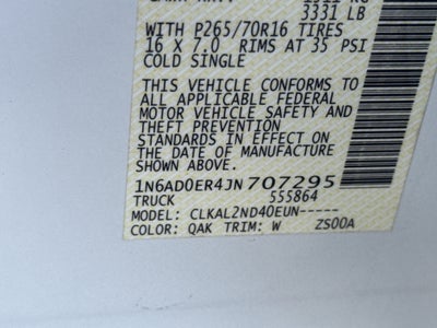 2018 Nissan Frontier SV V6