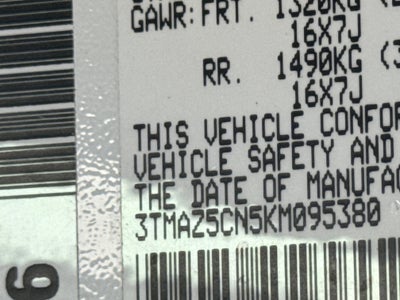 2019 Toyota Tacoma 2WD SR5