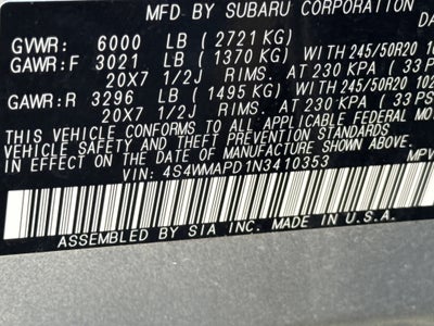 2022 Subaru Ascent Limited