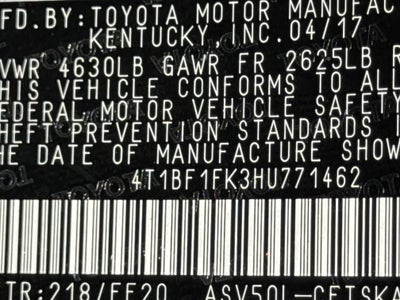 2017 Toyota Camry LE