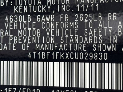 2012 Toyota Camry LE