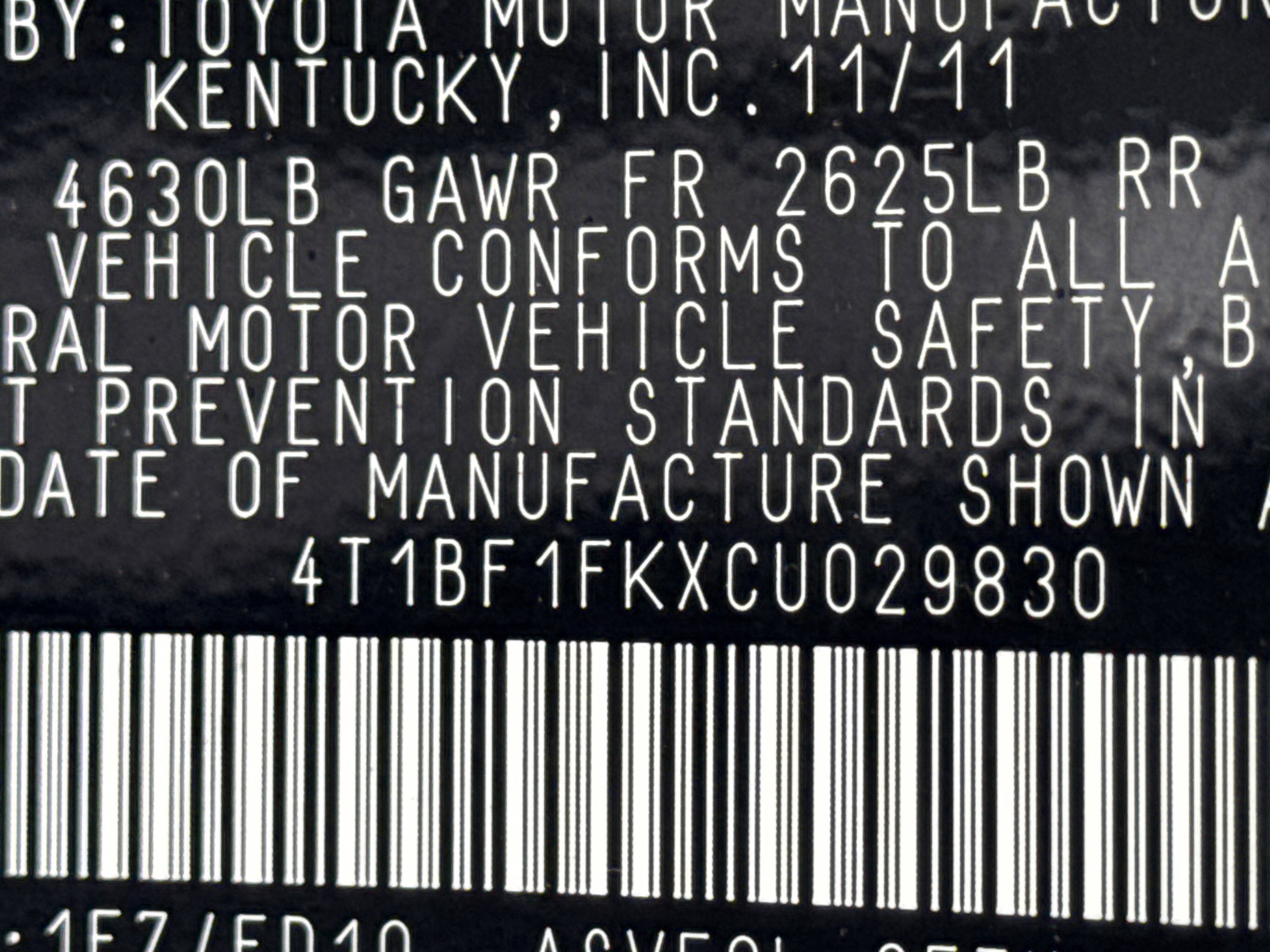 2012 Toyota Camry LE