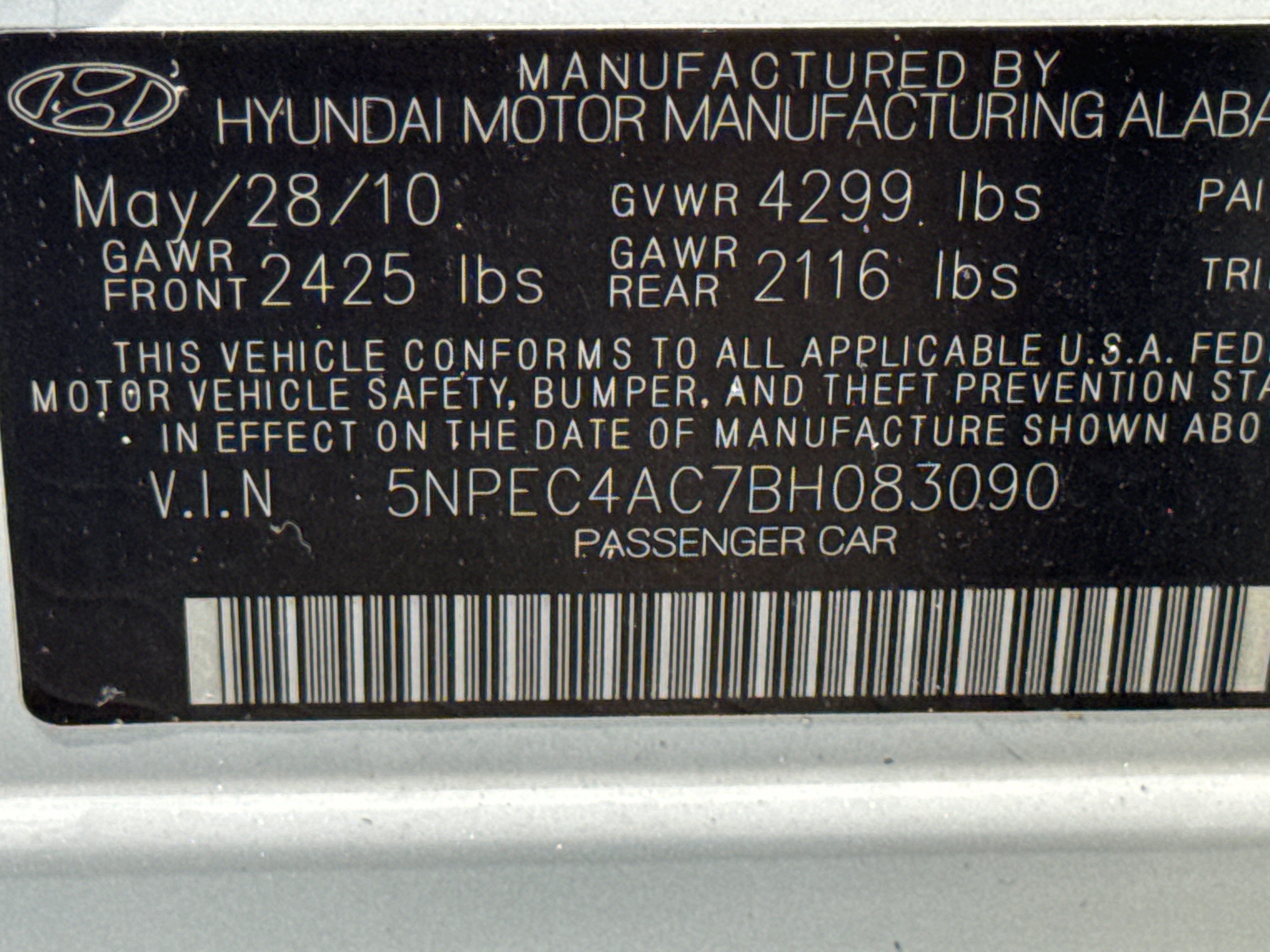 2011 Hyundai Sonata SE