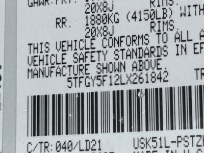 2020 Toyota Tundra 2WD 1794 Edition