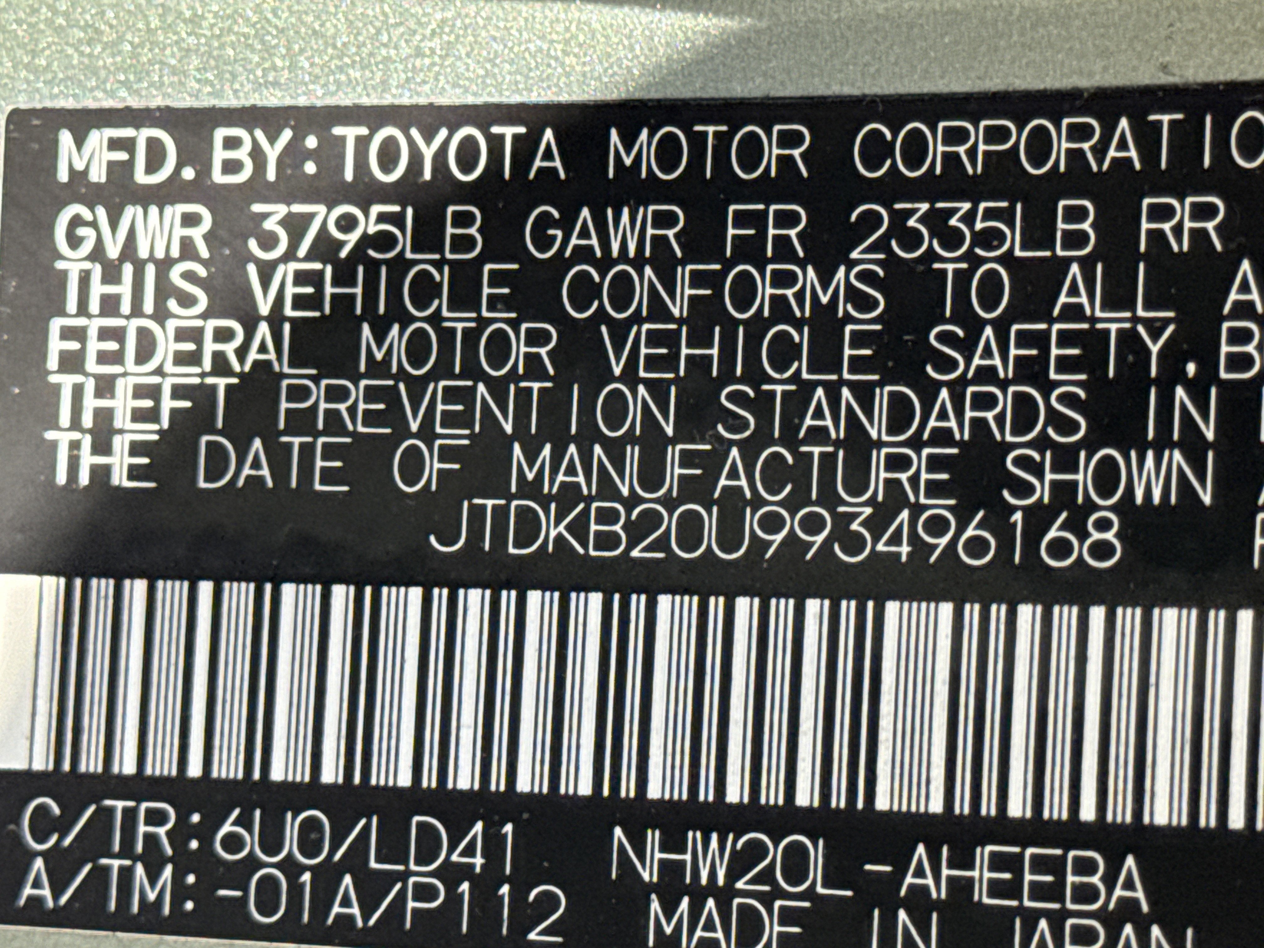 2009 Toyota Prius STD