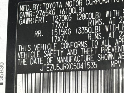 2012 Toyota 4Runner SR5