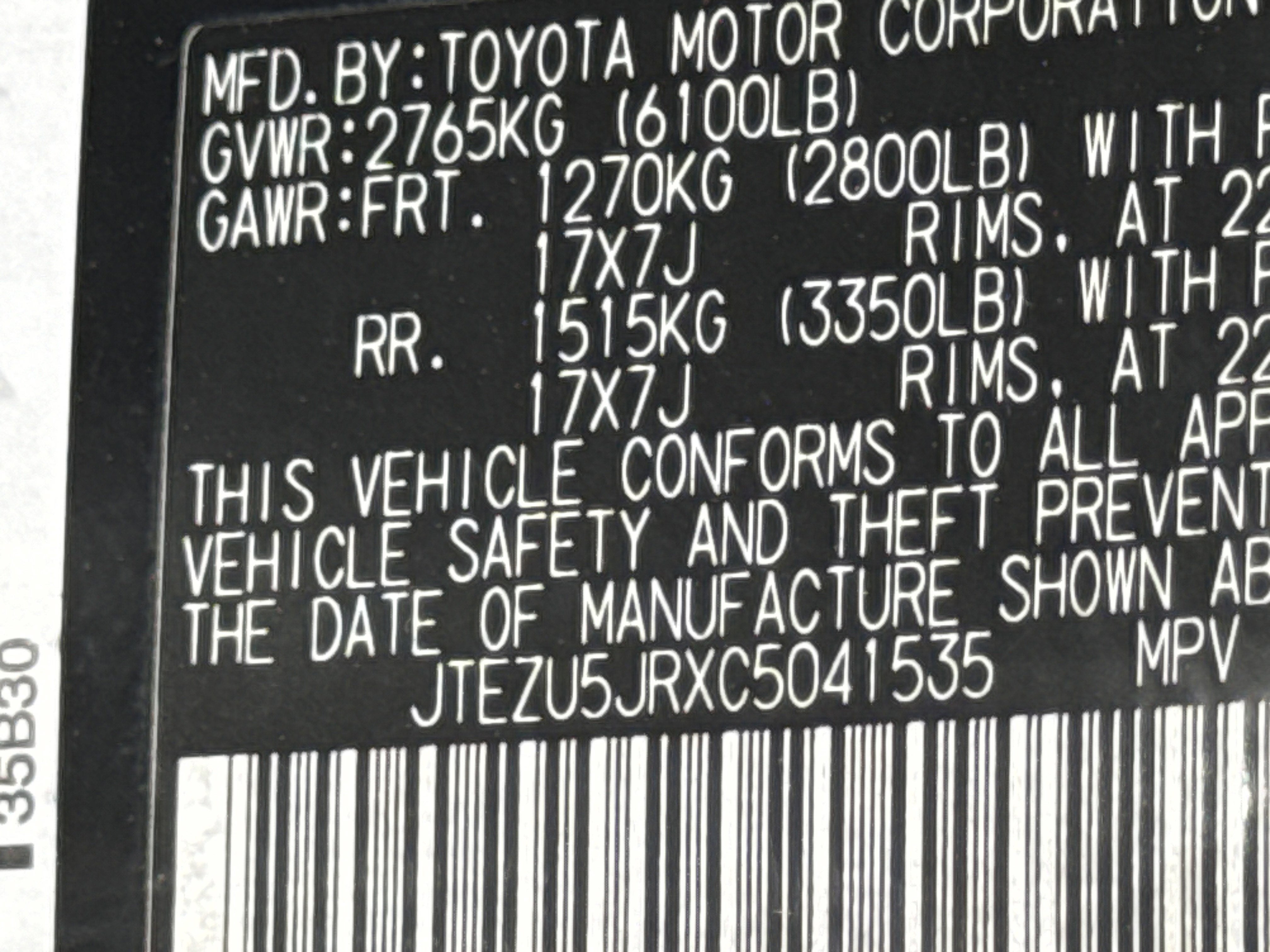 2012 Toyota 4Runner SR5